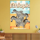 Ethiopië Vintage Reisposter Canvas Afdruk (Insitu (Woonkamer))