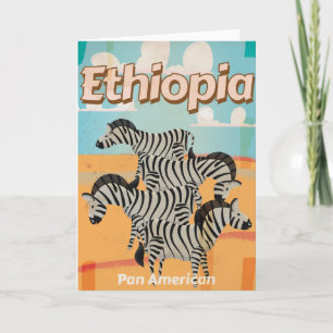 Ethiopië Vintage Reisposter Feestdagen Kaart