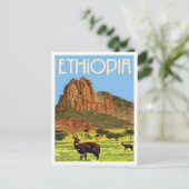 Ethiopië Vintage Reizen Briefkaart (Staand voorkant)