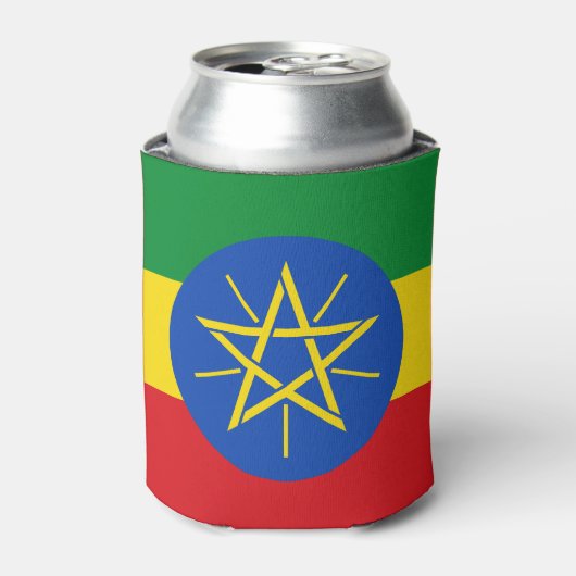 Ethiopië Vlag Blikjeskoeler (Blikje Voorkant)