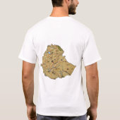 Ethiopië - vlag en kaart T-Shirt (Achterkant)