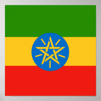 Ethiopië Vlag Ethiopisch Land Home Pride Afrika Poster