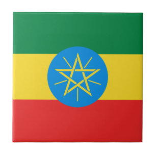 Ethiopië Vlag Keramische Tegels Tegeltje