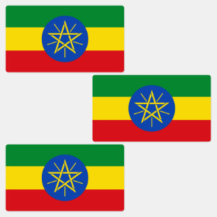 Ethiopië Vlag Labels