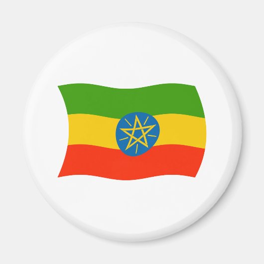 Ethiopië Vlag Magneet (Voorkant)