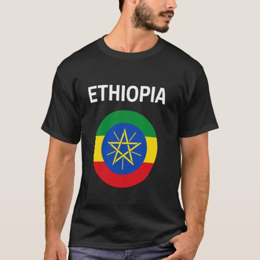 Ethiopië Vlag Modern T-shirt (Voorkant)