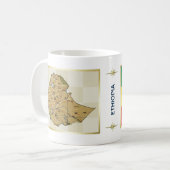 Ethiopië - vlag + Mok kaart (Voorkant links)