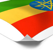 Ethiopië Vlag Poster Print (Hoek)