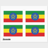 Ethiopië Vlag Rechthoekige Sticker (Vel)