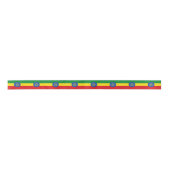 Ethiopië Vlag Satijnen Lint (Voorkant)