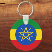 Ethiopië Vlag Sleutelhanger (Voorkant)