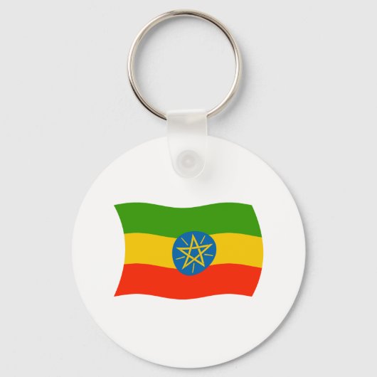 Ethiopië Vlag Sleutelhanger (Voorkant)