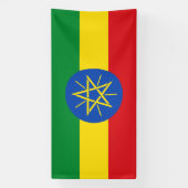Ethiopië Vlag Spandoek (Verticaal)