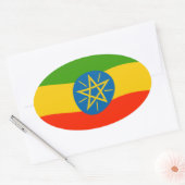 Ethiopië Vlag Sticker (Envelop)