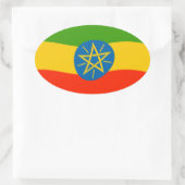 Ethiopië Vlag Sticker (Tas)