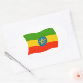 Ethiopië Vlag Sticker (Envelop)