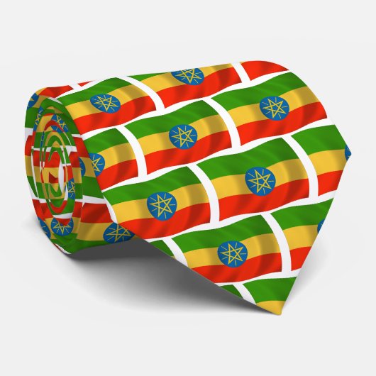 Ethiopië Vlag Stropdas (Opgerold)