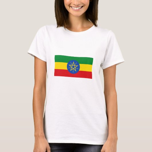 Ethiopië Vlag T-shirt (Voorkant)