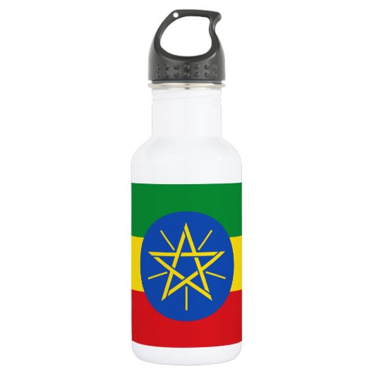 Ethiopië Vlag Waterfles (Voorkant)