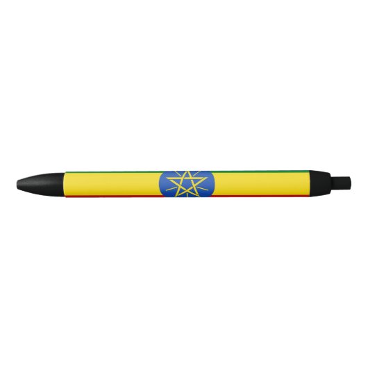 Ethiopië Vlag Zwarte Inkt Pen (Voorkant)