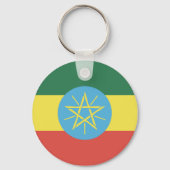 Ethiopië Vlaggenembleem Sleutelhanger (Voorkant)