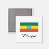 Ethiopië Vlaggenontwerp Magneet (Voorkant / Achterkant)