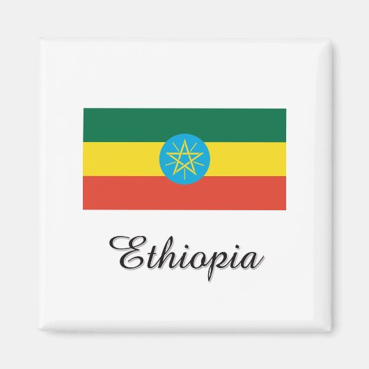 Ethiopië Vlaggenontwerp Magneet (Voorkant)