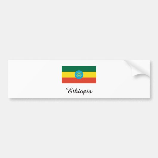 Ethiopiëflagontwerp Bumpersticker (Voorkant)