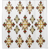 Ethiopisch Cross Meskel Shower Curtain Douchegordijn (Voorkant)