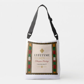 Ethiopisch Erfgoed Geometrische Patroon Boodschapp Crossbody Tas