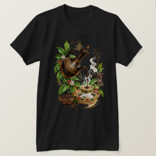 Ethiopisch erfgoed koffieceremonie en Axum Obelisk T-shirt