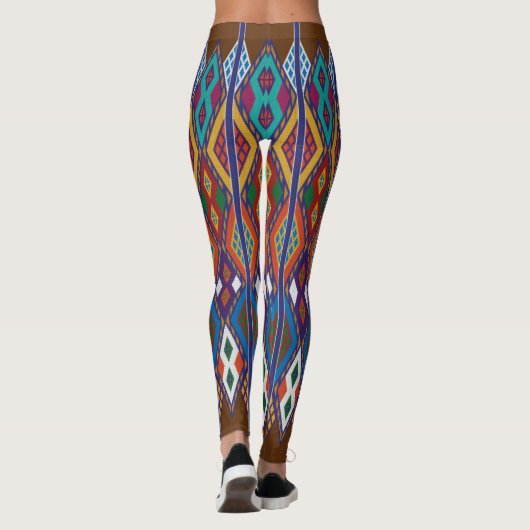 Ethiopisch etnisch patroon / Tilet Leggings (Achterkant)