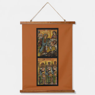 Ethiopisch kersticoon hangend wandkleed