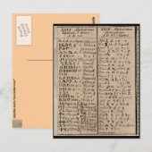 Ethiopisch-Koptisch alfabet Briefkaart (Voorkant / Achterkant)