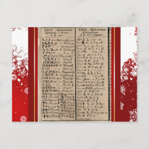 Ethiopisch-Koptisch alfabet Briefkaart