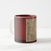 Ethiopisch-Koptisch alfabet Tweekleurige Koffiemok (Voorkant links)