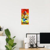 Ethiopisch Man in Turban Pesting Tea Poster (Thuiskantoor)