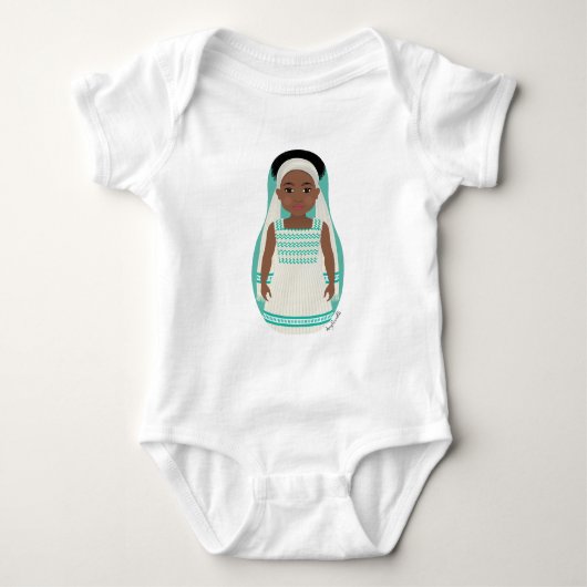 Ethiopisch Matryoshka-babypak Romper (Voorkant)