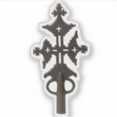 Ethiopisch orthodox Christelijk kruis Sticker (Voorkant)