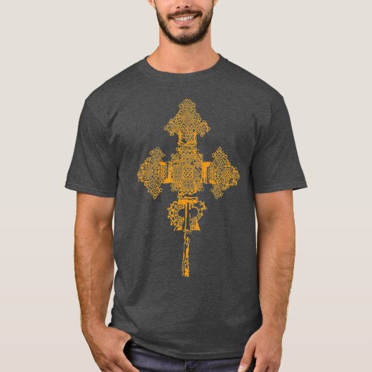 Ethiopisch-orthodox kerkkruis t-shirt (Voorkant)