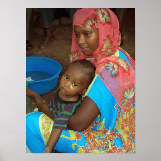 Ethiopisch poster voor moeder en kind (Voorkant)