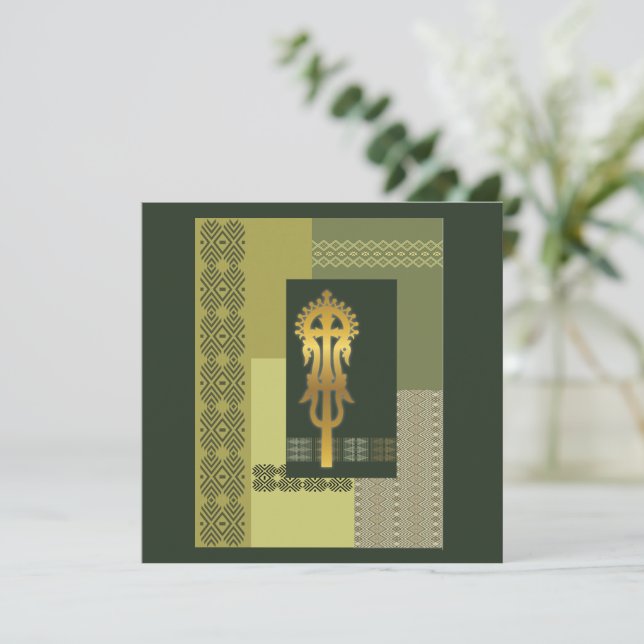 Ethiopisch processiekruis (Staand voorkant)