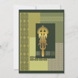 Ethiopisch processiekruis feestdagenkaart