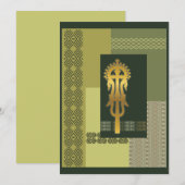 Ethiopisch processiekruis feestdagenkaart (Voorkant / Achterkant)