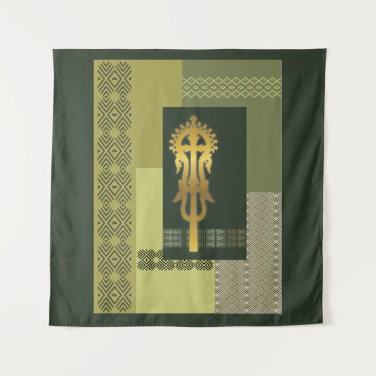 Ethiopisch processiekruis wandkleed (Voorkant)