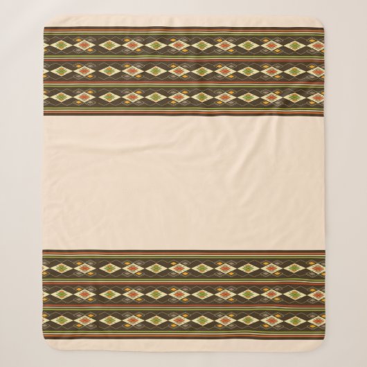 Ethiopisch Tebeb Patroon Sherpa Deken (Voorkant)