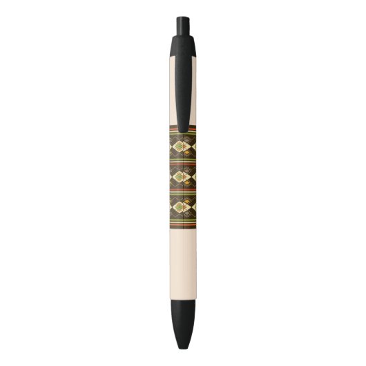 Ethiopisch Tebeb Patroon Zwarte Inkt Pen (Achterkant (Verticaal))