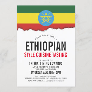 Ethiopisch thema eten   Uitnodiging Witte Vlag Fee