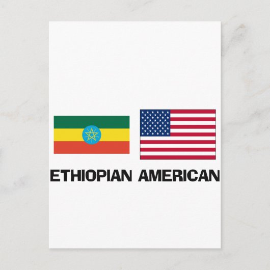 Ethiopische Amerikaan Briefkaart (Voorkant)