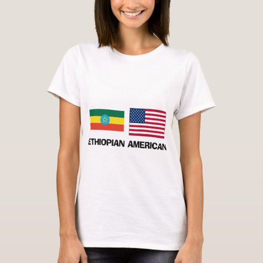 Ethiopische Amerikaan T-shirt (Voorkant)